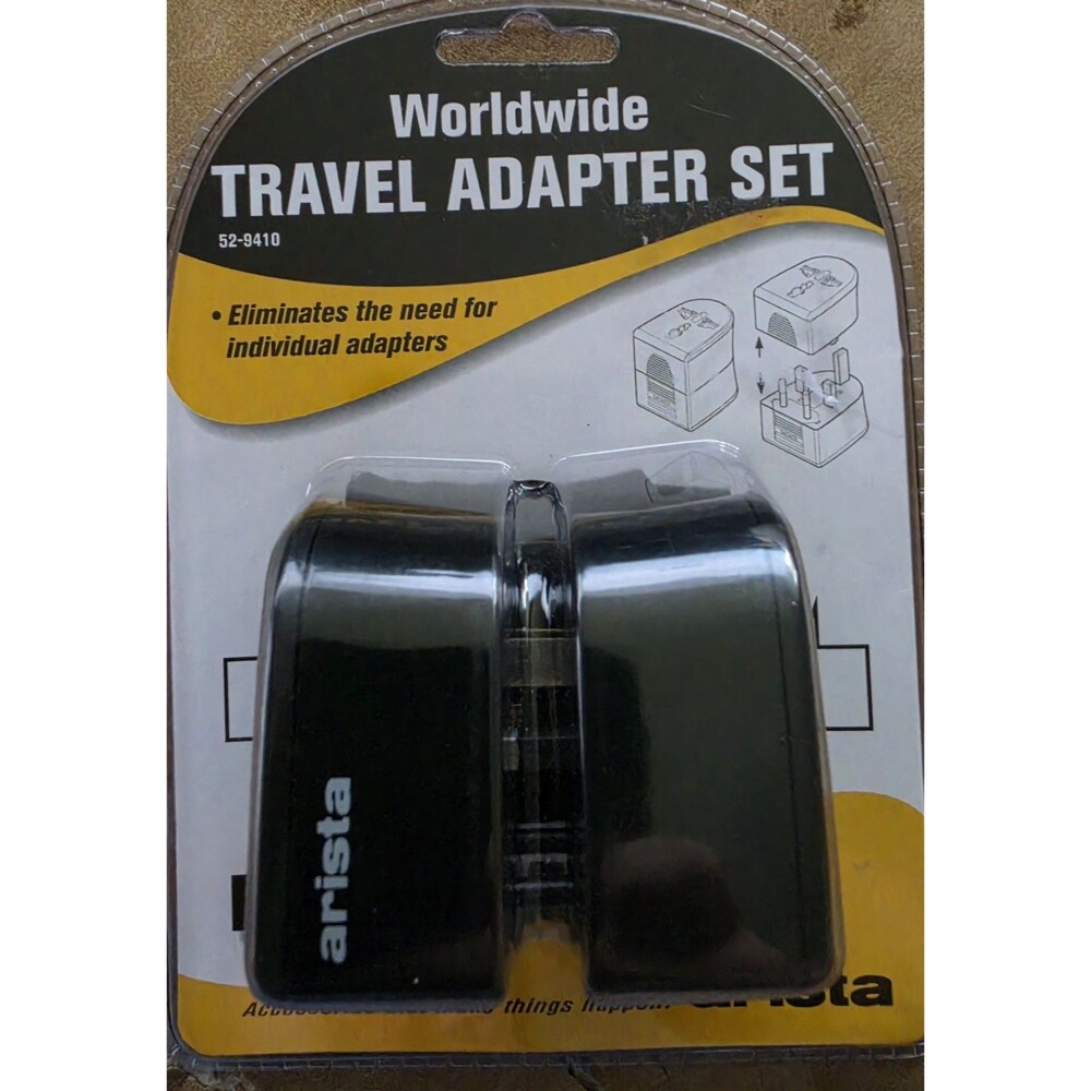 Arista Worldwide Travel Adapter Set 150 Countries New 54-9410